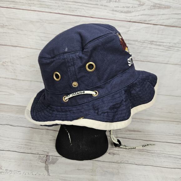 Vintage Hard Rock Cafe Save The Planet St. Maarten Bucket Hat Side Snaps - Picture 4 of 5